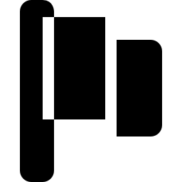 bandera forma cortada negra icono