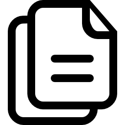 skopiuj symbol interfejsu dwóch arkuszy papieru ikona