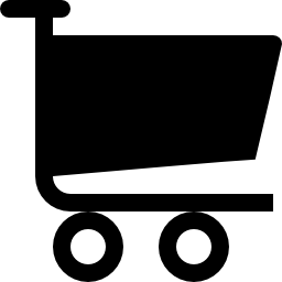 Shopping cart black silhouette icon