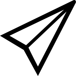 Paper airplane outline icon