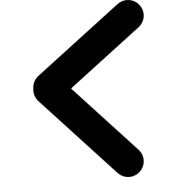 grand symbole brut d'angle de flèche gauche Icône