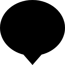 ballon de discours noir ovale Icône