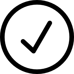 marque el botón de símbolo de interfaz de verificación icono