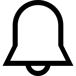 símbolo da interface do contorno do sino de notificação Ícone