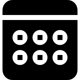 symbole d'interface événement noir calendrier hebdomadaire Icône