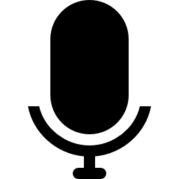 symbole d'interface vocale de la silhouette du microphone Icône