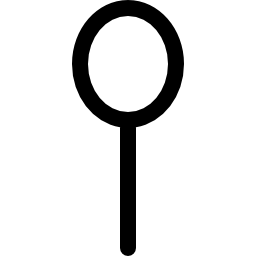 Search oval magnification tool or spoon interface symbol icon