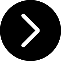 pijl-rechts zwart cirkelvormig interface-symbool icoon