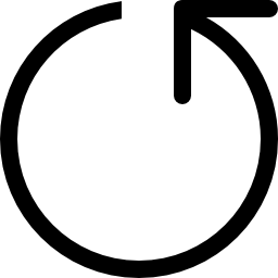 cirkelvormige pijl tegen de klok in roterend symbool icoon