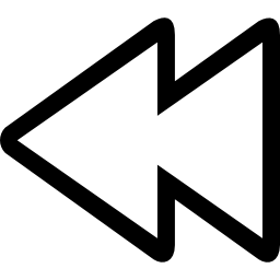 rewind double flèche contour symbole de bouton multimédia Icône