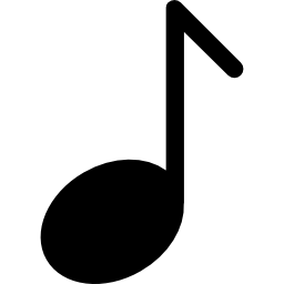 Musical note black symbol icon