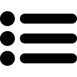 symbole de liste de trois éléments avec des points Icône
