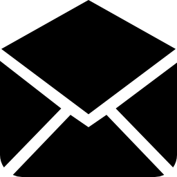 Email black opened back envelope interface symbol icon