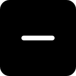 Минус сплошная черная квадратная кнопка иконка