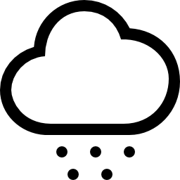 Cloud with hail falling icon