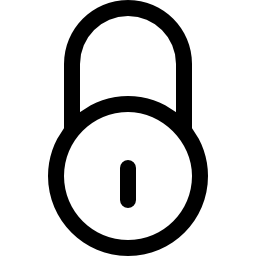 zablokuj okrągły symbol narzędzia zarys kłódki ikona