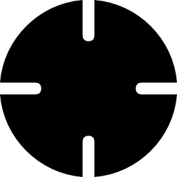 símbolo circular negro de destino icono