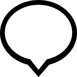balão com contorno oval para comentários Ícone