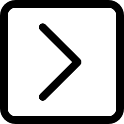 pijl-rechts vierkant omlijnde knop icoon