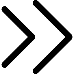 dubbele pijlen naar rechts hoeken icoon