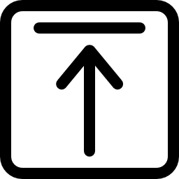 Up arrow square button icon