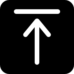 symbole d'interface bouton carré noir flèche vers le haut Icône