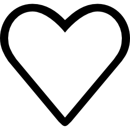 jak symbol konturu serca ikona