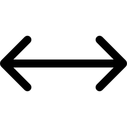 symbol poziomej podwójnej strzałki ikona
