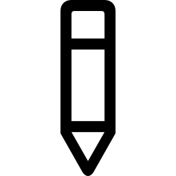 ołówek duży zarysowany pionowy symbol narzędzia ikona