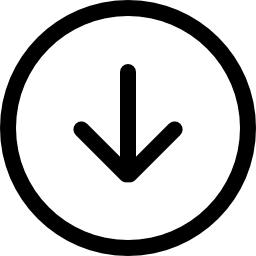 botão circular de download Ícone