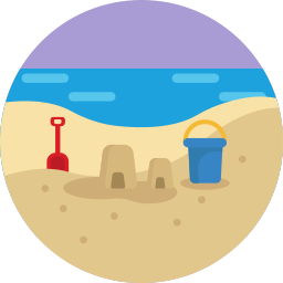 secchio di sabbia icona