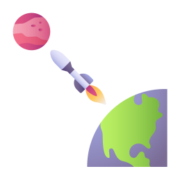 viaje espacial icono