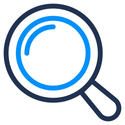 Magnifying lens icon