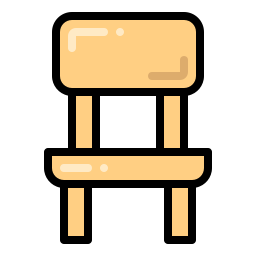 chaise en bois Icône