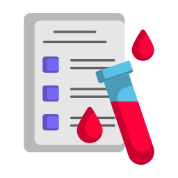Blood analysis icon