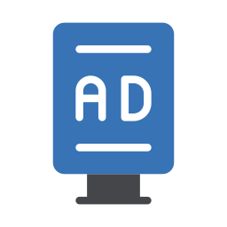 Advertising stand icon