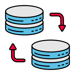 transferencia de datos icono