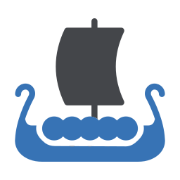 Viking ship icon