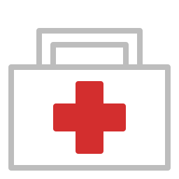 First aid bag icon