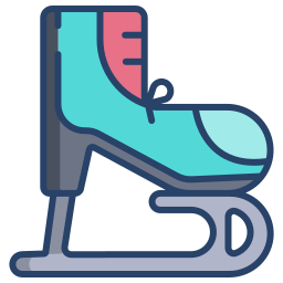 Ice skating shoes icon