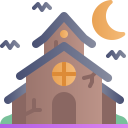 Haunted house icon