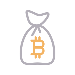 bolsa de bitcoin icono