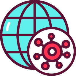 Virus transmission icon