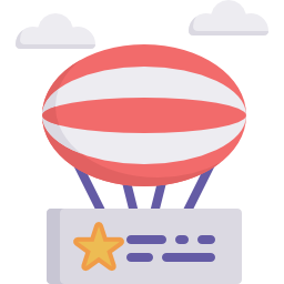 Hot air balloon icon