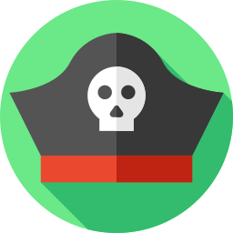 sombrero pirata icono