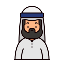 hombre árabe icono