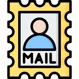 estampilla postal icono