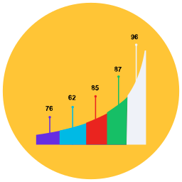 gráfico de crescimento Ícone