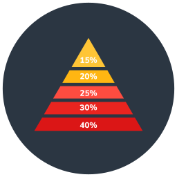 diagramme pyramidal Icône