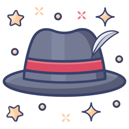 Детективная шляпа иконка